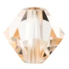 Preciosa Crystal Pack of 24, Bicone, 4mm, Crystal Honey
