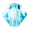 Preciosa Crystal Pack of 24, Bicone, 4mm, Aqua Bohemica