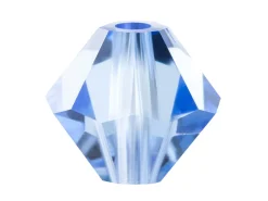 Preciosa Crystal Pack of 24, Bicone, 4mm, Light Sapphire