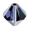 Preciosa Crystal Pack of 24, Bicone, 4mm, Deep Tanzanite