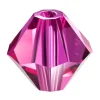 Preciosa Crystal Pack of 24, Bicone, 4mm, Fuschia