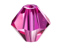 Preciosa Crystal Pack of 24, Bicone, 4mm, Fuschia