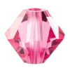 Preciosa Crystal Pack of 24, Bicone, 4mm, Rose