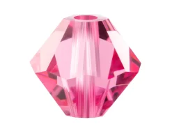 Preciosa Crystal Pack of 24, Bicone, 4mm, Rose