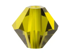 Preciosa Crystal Pack of 24, Bicone, 4mm, Olivine