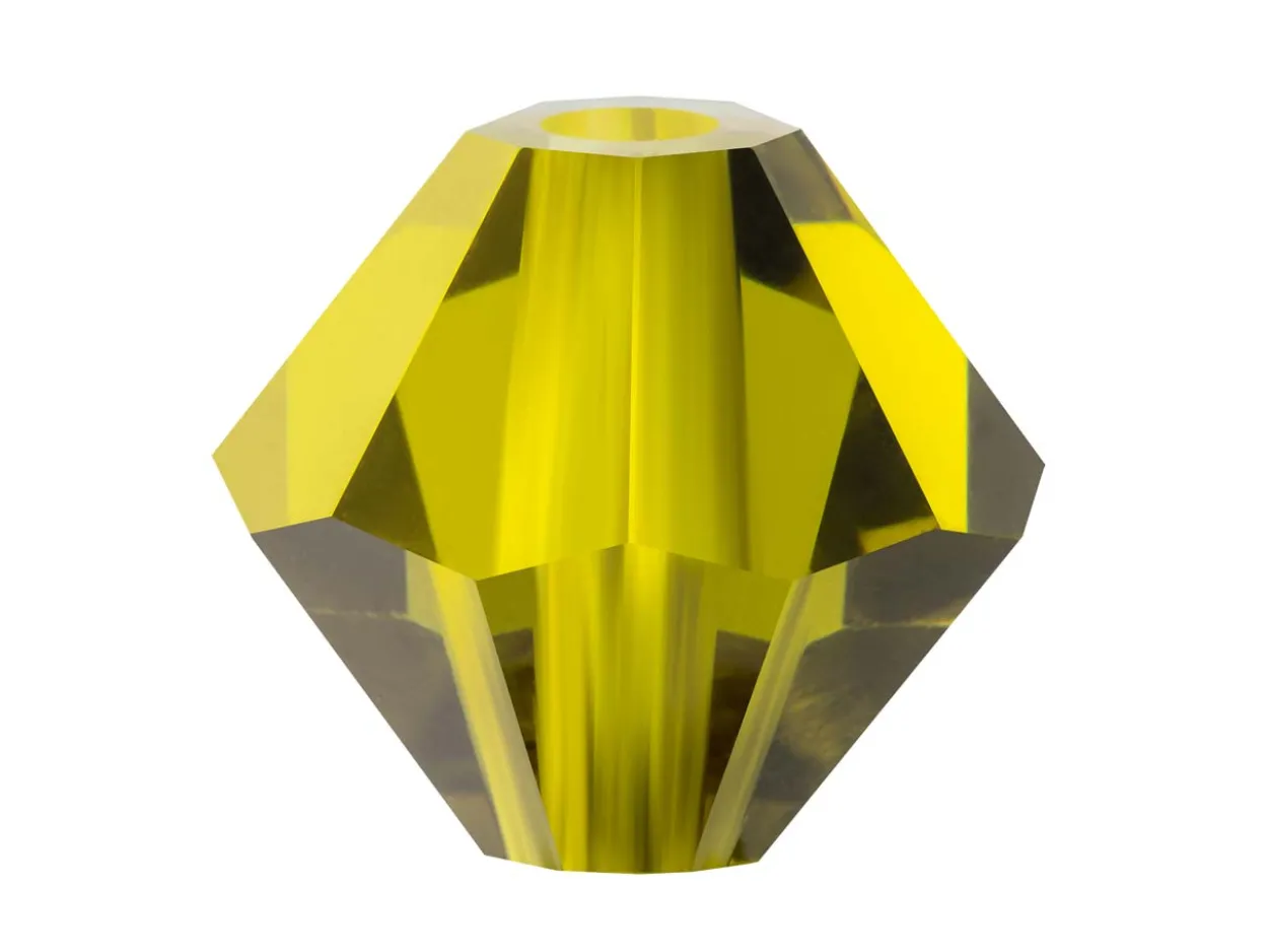 Preciosa Crystal Pack of 24, Bicone, 4mm, Olivine