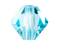 Preciosa Crystal Pack of 12, Bicone, 6mm, Aqua Bohemica