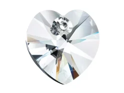 Preciosa Crystal Pack of 2, Heart Pendant, Maxima 1h, 10mm, Crystal