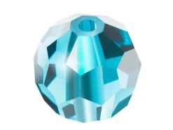 Preciosa Crystal Pack of 12, Round Bead, 4mm, Aqua Bohemica