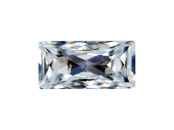 Preciosa Cubic Zirconia, Baguette Princess, 5 X 2.5mm, White