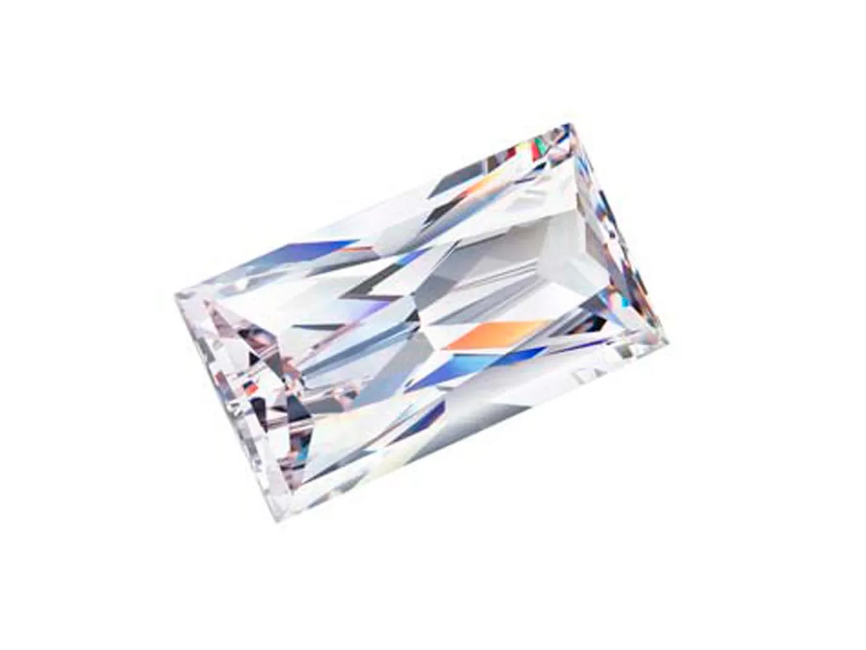Preciosa Cubic Zirconia, Baguette Princess, 6 X 3mm, White