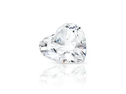 Preciosa Cubic Zirconia, Heart, 2 X 2mm, White