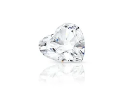 Preciosa Cubic Zirconia, Heart, 5 X 5mm, White