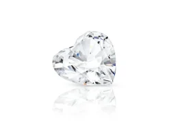 Preciosa Cubic Zirconia, Heart, 3 X 3mm, White