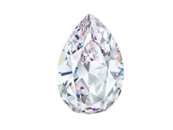 Preciosa Cubic Zirconia, Pear Diamond, 7 X 5mm, White