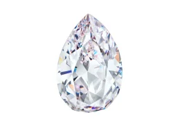 Preciosa Cubic Zirconia, Pear Diamond, 6 X 4mm, White