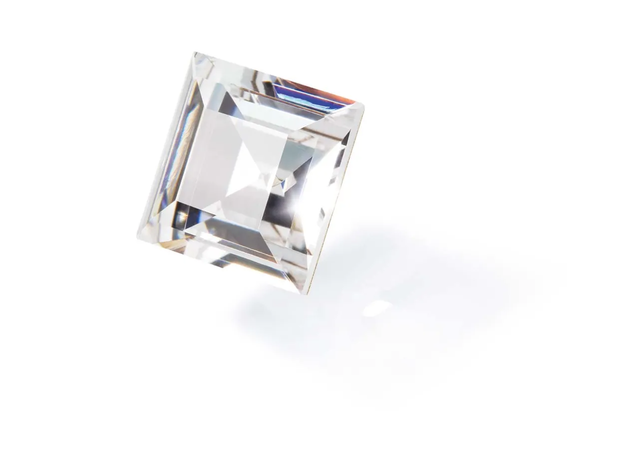 Preciosa Cubic Zirconia, Square Princess, 3 X 3mm, White