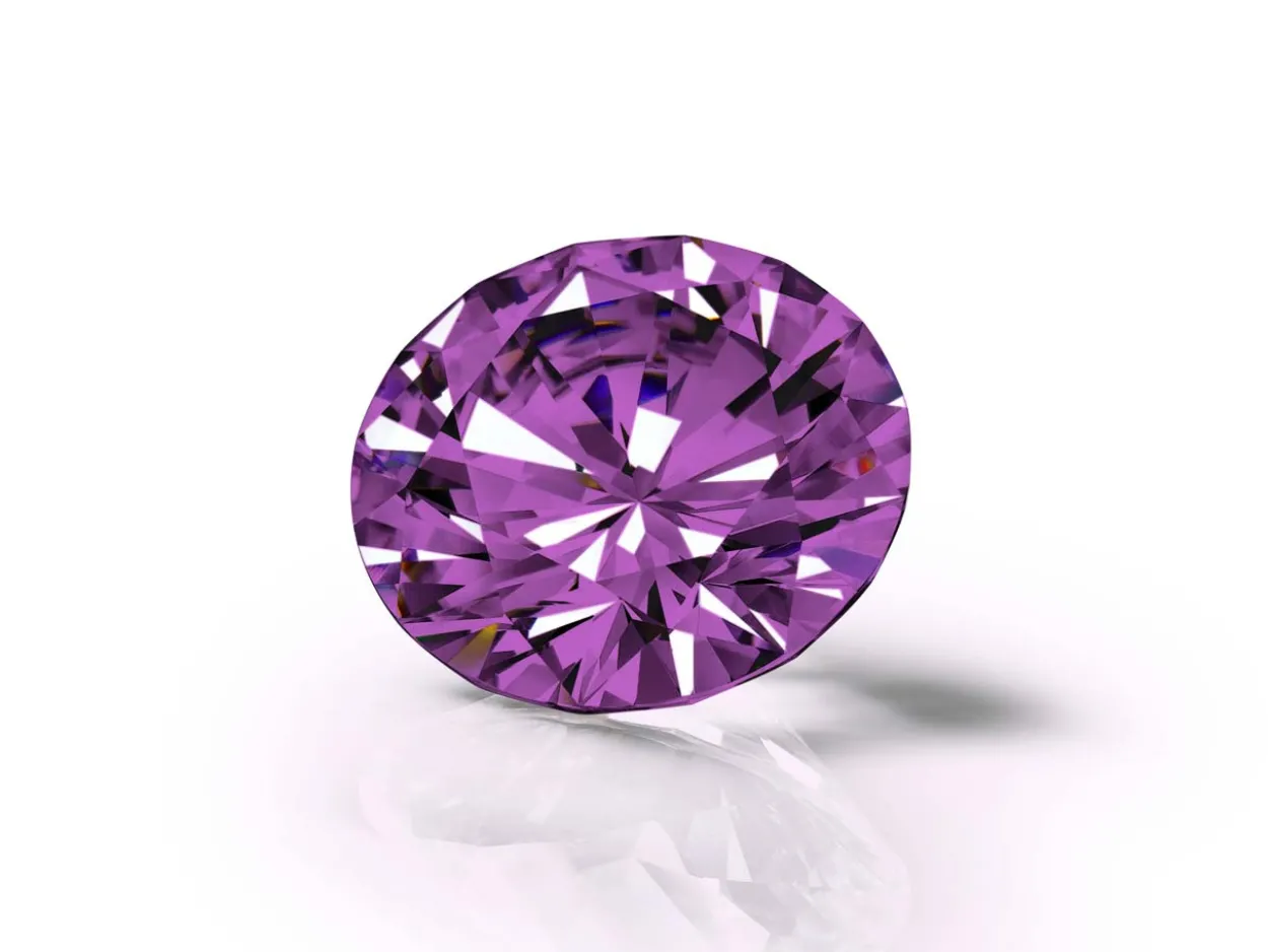Preciosa Cubic Zirconia, The Alpha Round Brilliant, 5mm, Amethyst