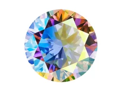 Preciosa Cubic Zirconia, The Alpha Round Brilliant, 3mm, Aurora Borealis