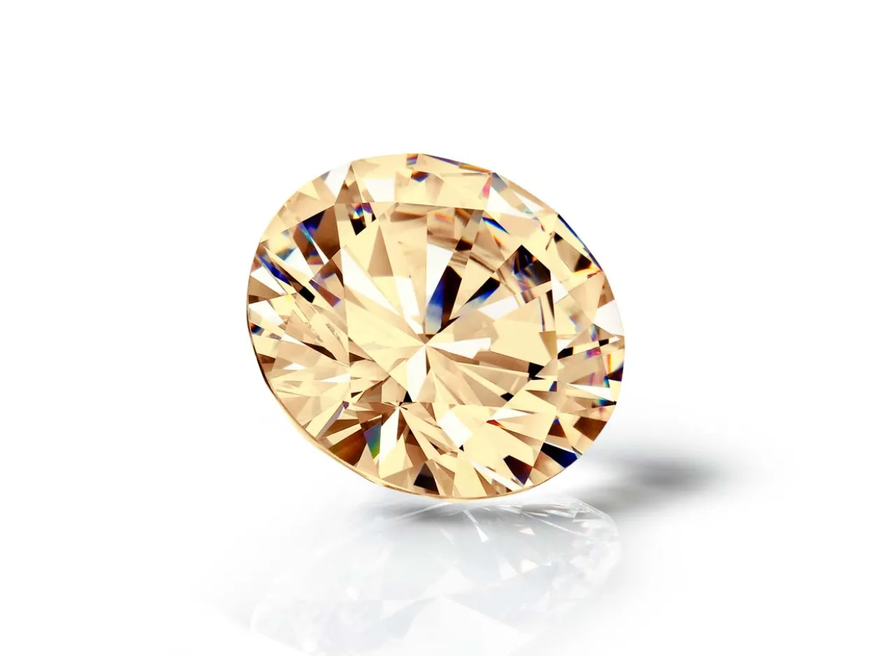 Preciosa Cubic Zirconia, The Alpha Round Brilliant, 5mm, Champagne