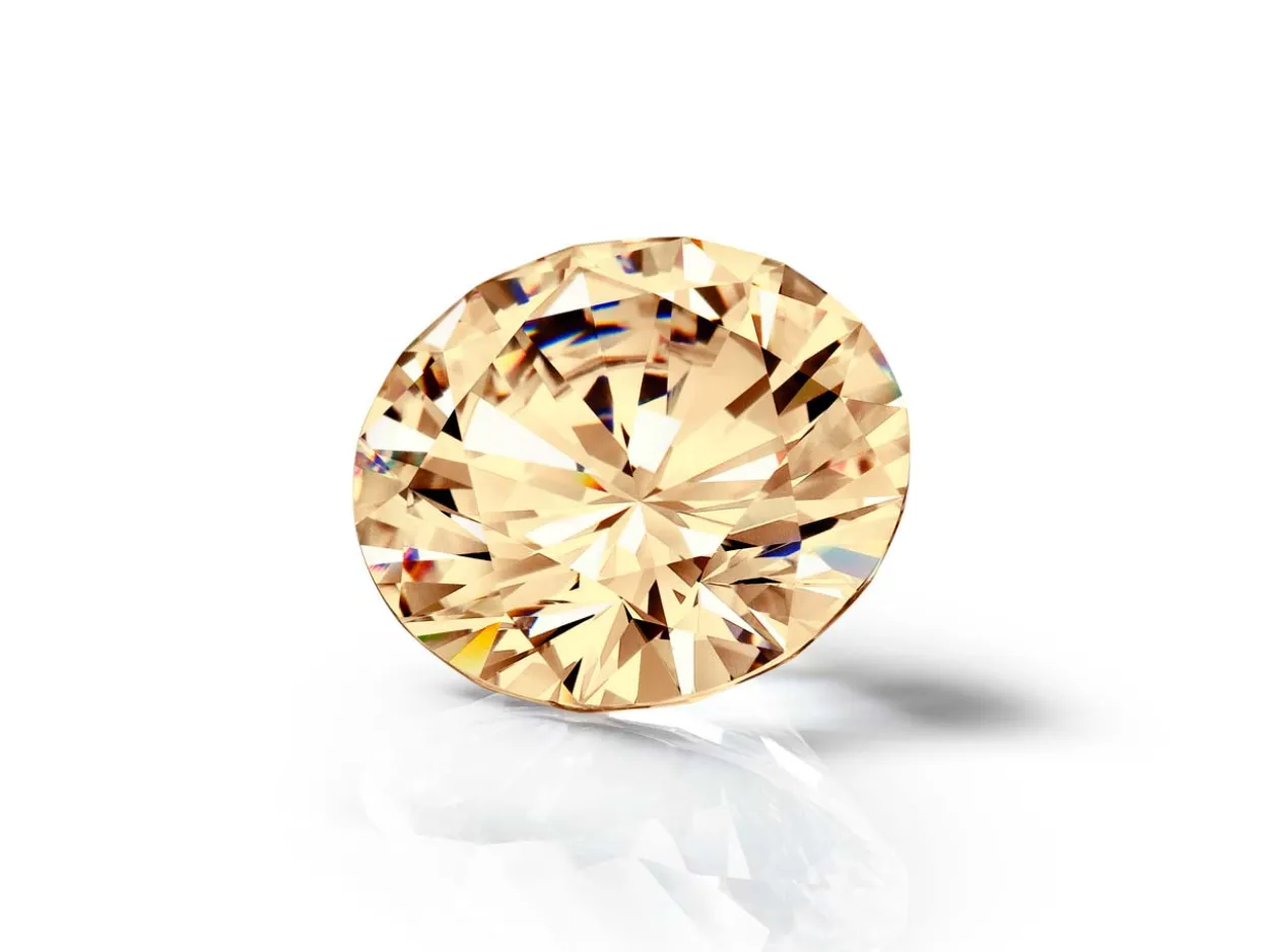 Preciosa Cubic Zirconia, The Alpha Round Brilliant, 5mm, Champagne