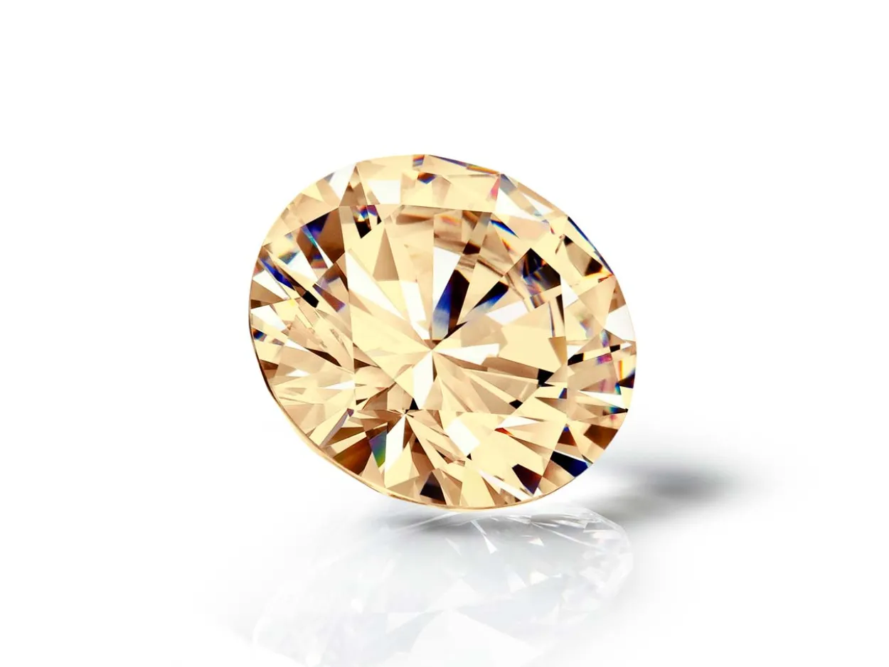 Preciosa Cubic Zirconia, The Alpha Round Brilliant, 2mm, Champagne