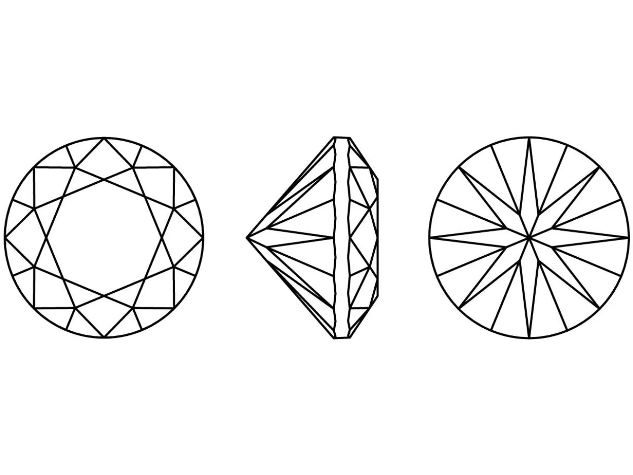 Preciosa Cubic Zirconia, The Alpha Round Brilliant, 2mm, Champagne