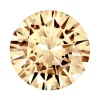 Preciosa Cubic Zirconia, The Alpha Round Brilliant, 1mm, Champagne