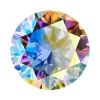 Preciosa Cubic Zirconia, The Alpha Round Brilliant, 1.5mm, Aurora Borealis