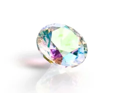 Preciosa Cubic Zirconia, The Alpha Round Brilliant, 1.5mm, Aurora Borealis
