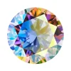Preciosa Cubic Zirconia, The Alpha Round Brilliant, 1mm, Aurora Borealis