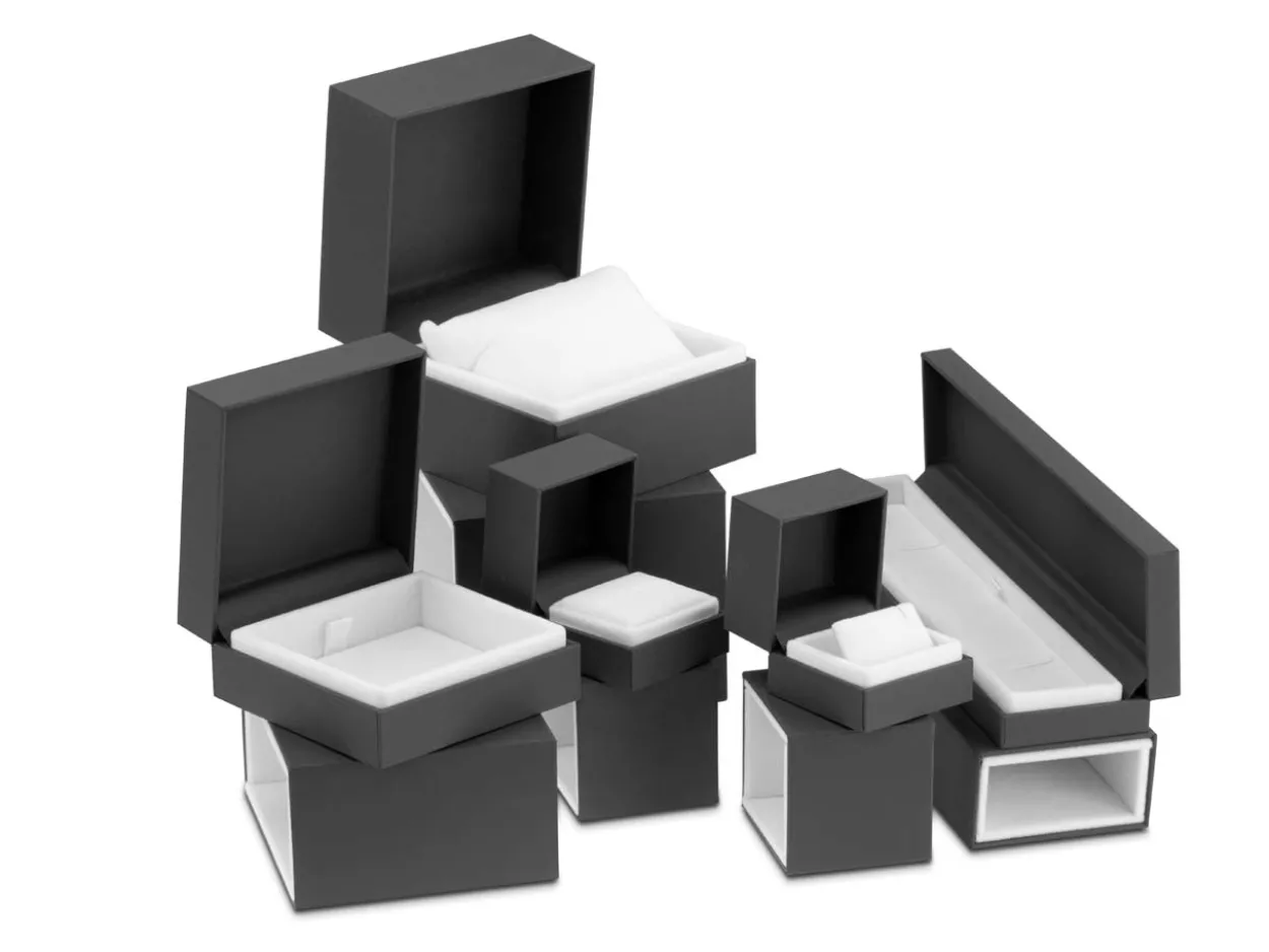 Premium Grey Soft Touch Earring Box