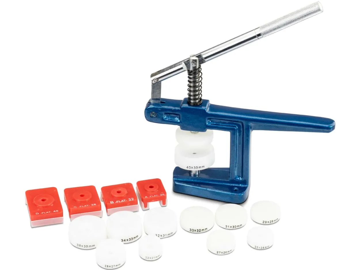 Professional Watch Glass Fitting Press With 14 Precision Delrin Dies