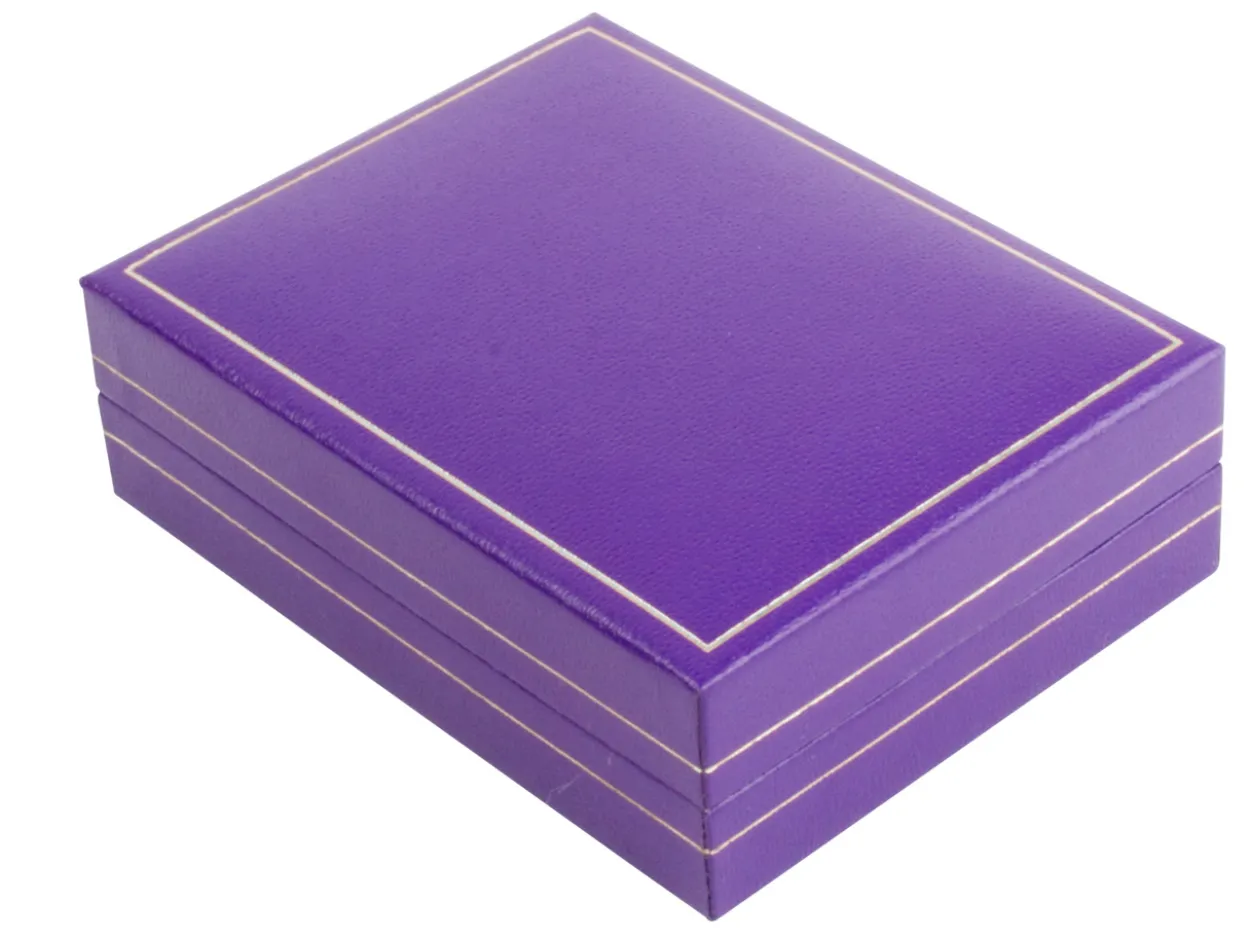 Purple Leatherette Pendant Box