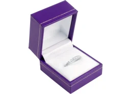 Purple Leatherette Ring Box