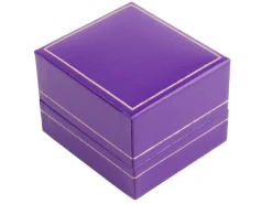 Purple Leatherette Ring Box