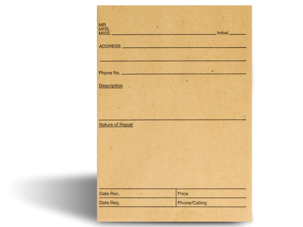 Repair Envelopes With Printed Format Pack of 100