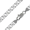 Rhodium Plated 6.4mm Diamond Cut Double Rhombus Curb Chain 18"/45cm Unhallmarked