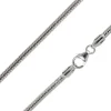 Rhodium Plated 3.1mm Diamond Cut Round Snake Chain 18"/45cm Unhallmarked