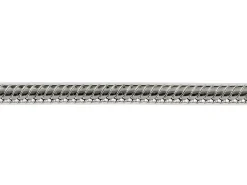 Rhodium Plated 3.1mm Diamond Cut Round Snake Chain 18