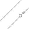 Rhodium Plated 1.7mm Diamond Cut Oval Trace Chain 18"/45cm Unhallmarked