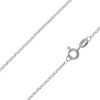 Rhodium Plated 1.4mm Diamond Cut Oval Trace Chain 18"/45cm Unhallmarked