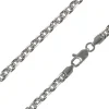 Rhodium Plated 3.9mm Diamond Cut Oval Trace Chain 18"/45cm Unhallmarked