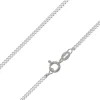 Rhodium Plated 1.7mm Flat Filed Curb Chain 18"/45cm Unhallmarked