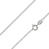 Rhodium Plated 1.5mm Oval Trace Chain 18"/45cm Unhallmarked