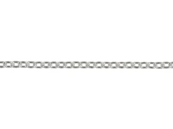 Rhodium Plated 1.5mm Oval Trace Chain 18