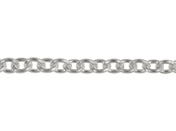 Rhodium Plated 3.0mm Oval Trace Chain 18