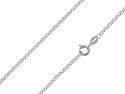 Rhodium Plated 2.0mm Oval Trace Chain 18"/45cm Unhallmarked