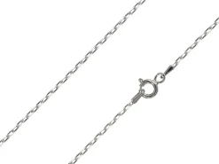 Rhodium Plated 1.7mm Paperclip Chain 18"/45cm Unhallmarked