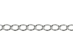 Rhodium Plated 3.0mm Rhombus Curb Chain 18
